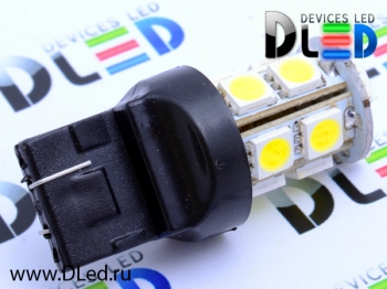   Лампа светодиодная W21W - T20 - 7440 - W3x16d - 13 SMD 5050 (Красная)