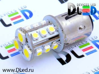   Лампа светодиодная 1156 - PY21W - S25 - BA15s - SMD 5050 + SMD 3528