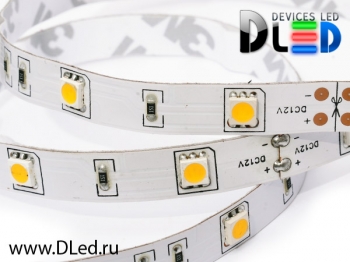   Интерьерная светодиодная лента SMD 5050 (30 LED) 12V DC Теплый белый IP22