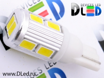   Лампа светодиодная T10 - W5W - 10 SMD 5630 + Стабилизатор