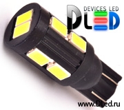   Лампа светодиодная T10 - W5W - 10 SMD 5630 Black