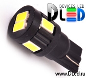   Лампа светодиодная T10 - W5W - 6 SMD 5630 Black