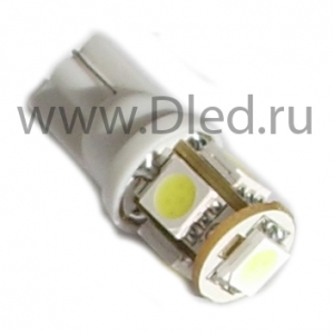   Лампа светодиодная T10 - W5W - 5 SMD 5050