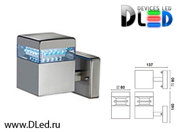   Светильник DLed настенный уличный Steel-2817