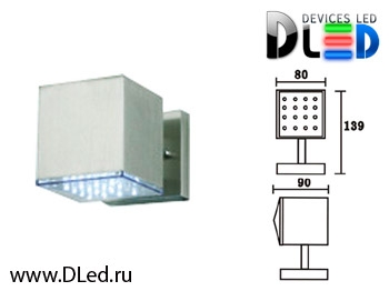   Светильник DLed настенный уличный Steel-2818