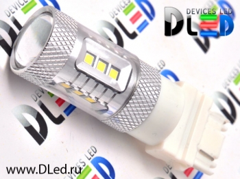   Лампа светодиодная W27W - T25 - 3156 - 15 SMD2323 + Линза