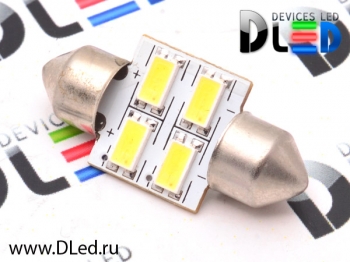   Лампа светодиодная C5W FEST 31мм + SV8,5 - 4 SMD5630