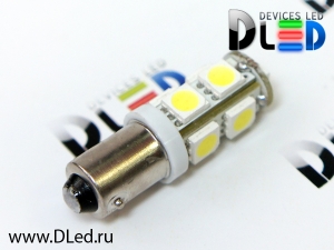   Лампа светодиодная T4W - 9 SMD 5050