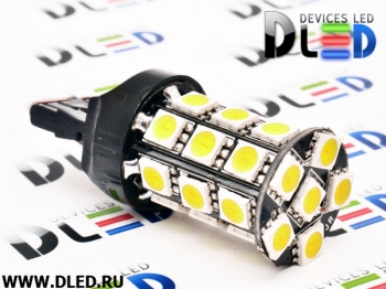   Автомобильная светодиодная лампа W21W - T20 - 7443 - W3х16q - 27 SMD 5050 Black