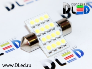   Лампа светодиодная C5W FEST 31мм SV8,5 - 16 SMD 3528