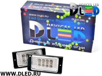   Штатные дневные ходовые огни ВАЗ 2110-2115 в ПТФ DLed DRL-143 DIP 2x2w