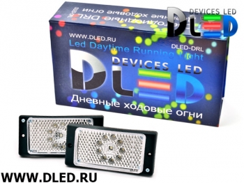   Штатные дневные ходовые огни ВАЗ 2110-2115 в ПТФ DLed DRL-149 DIP+S-Flux 2x2w