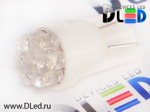   Лампа светодиодная T10 - W5W - 7 Dip-Led