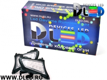   Штатные дневные ходовые огни ВАЗ Приора 2170-72 в ПТФ DLed DRL-151 SMD5050 2x2w