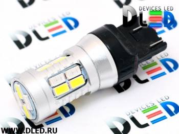   Автомобильная светодиодная лампа W21W - T20 - 7443 - W3х16q - 20 SMD 5730 Белый-Желтый