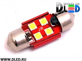   Лампа светодиодная C5W FEST 31 мм - 4 SMD 3030 с обманкой