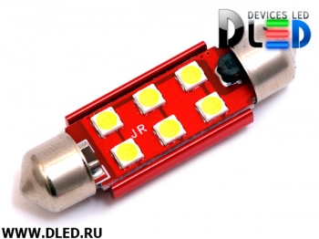   Лампа светодиодная C5W FEST 39 мм - 6 SMD 3030 с обманкой