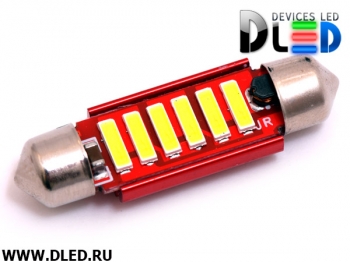   Лампа светодиодная C5W FEST 39 мм - 6 SMD 7020 с обманкой