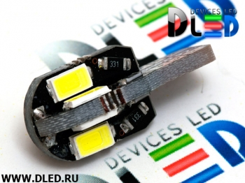   Лампа светодиодная T10 - W5W - 8 SMD 5630 + Обманка