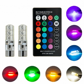   Лампа светодиодная T10 - W5W - 6 SMD 5050 RGB