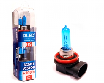   Лампа галогенная DLED H9 Night Vision 5000К