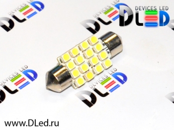   Лампа светодиодная C5W FEST 36мм SV8,5 - 16 SMD 3528