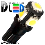   Лампа светодиодная T10 - W5W - 5 SMD 5050 Black